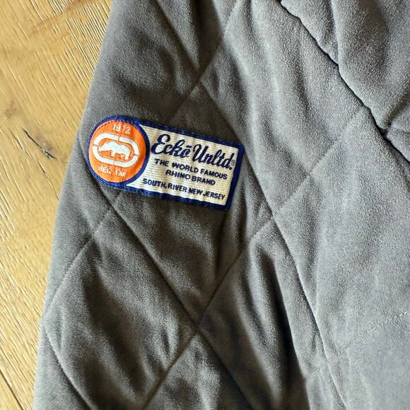 Vintage Ecko Unltd Bomber Jacket Men’s 2XL Brown Rhino Logo Streetwear - Picture 7 of 9